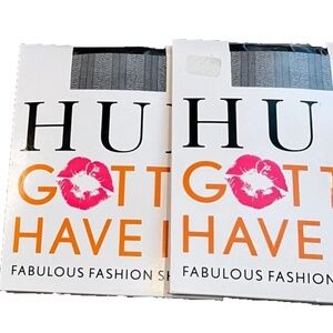 2-Hue Women's Sheer Control Top Black Pantyhose, Leafy Vines Size 1